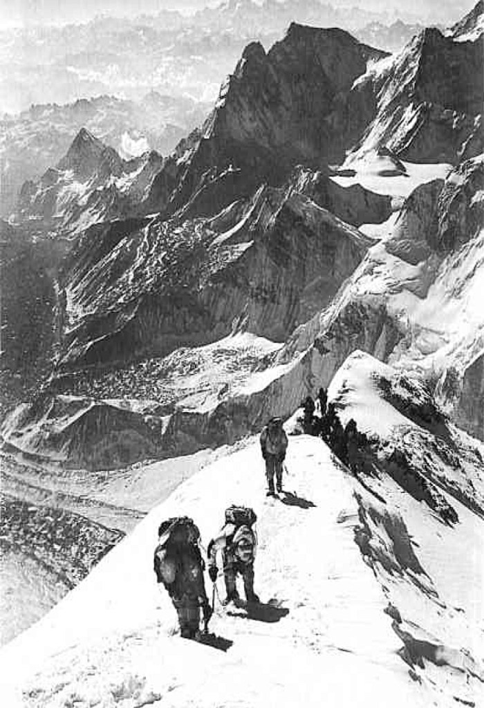 Trabalhadores locais na montanha