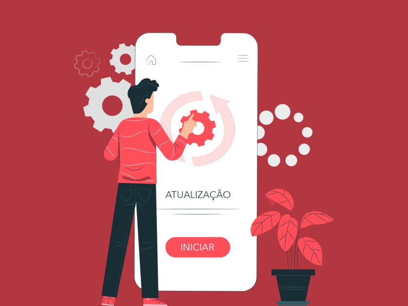 Atualização de aplicativo no celular