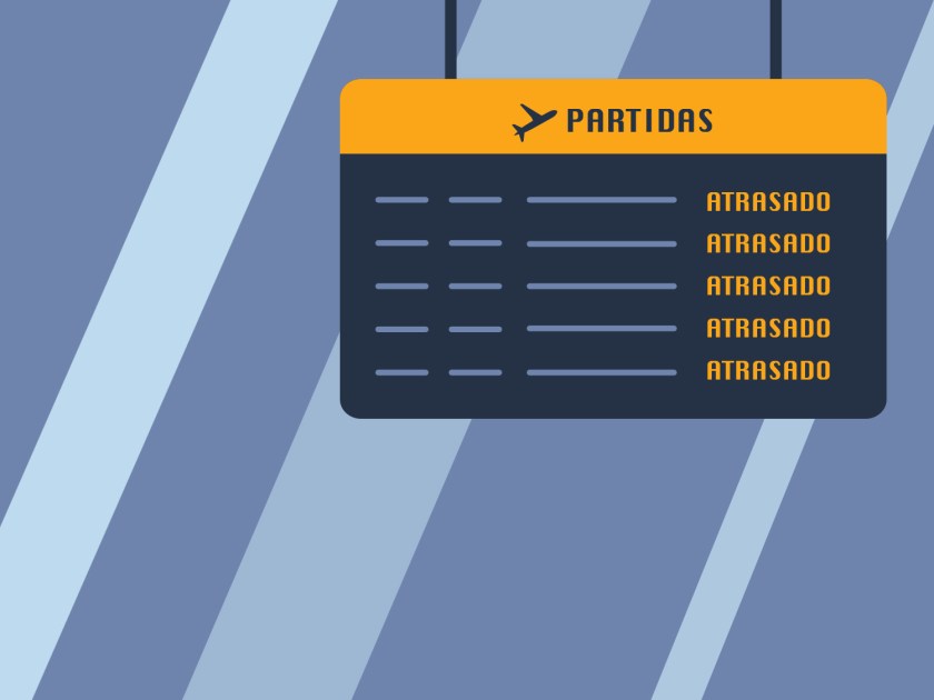 Painel de voos atrasados