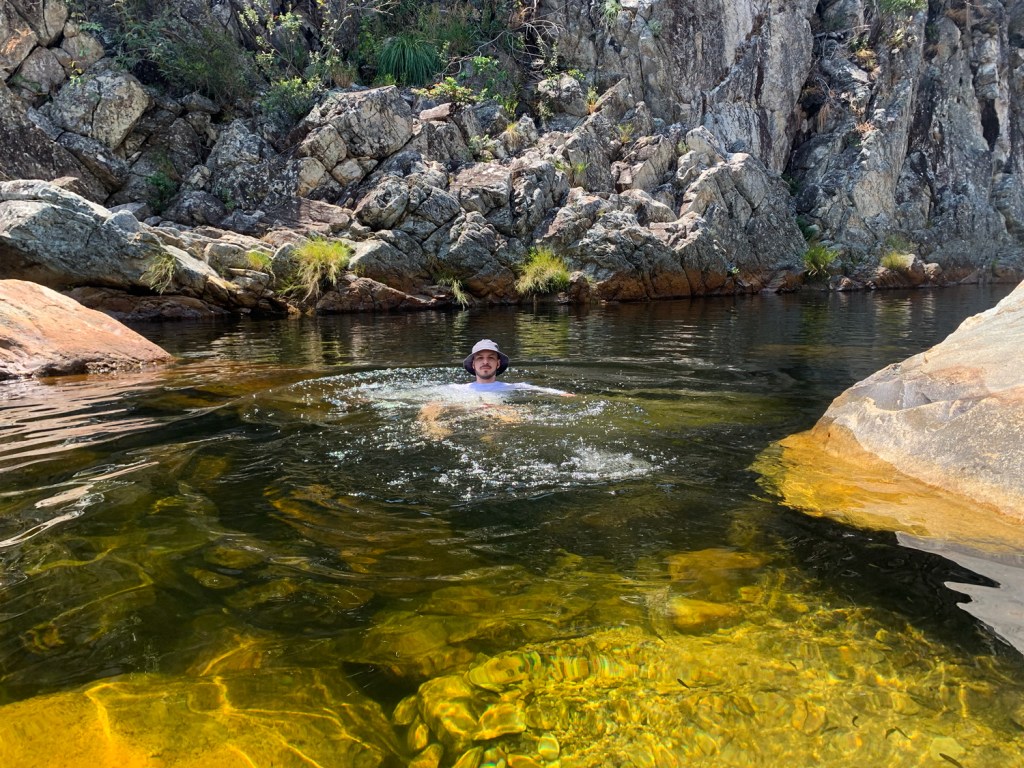 Entrar na água é uma recompensa pelo esforço
