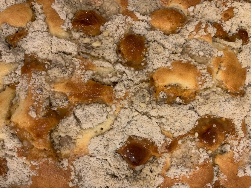 Receita de cuca de banana com doce de leite