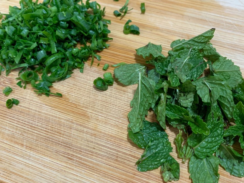 Cheiro verde e hortelã