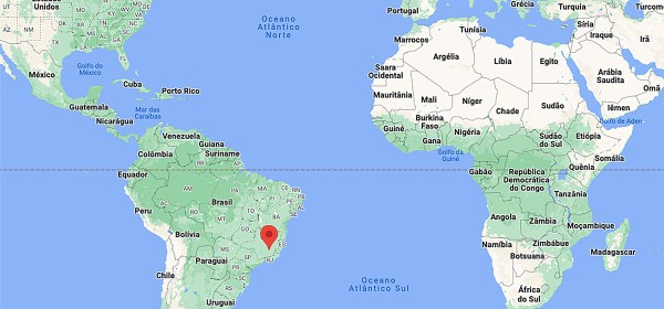 Localização no mapa de Catas Altas