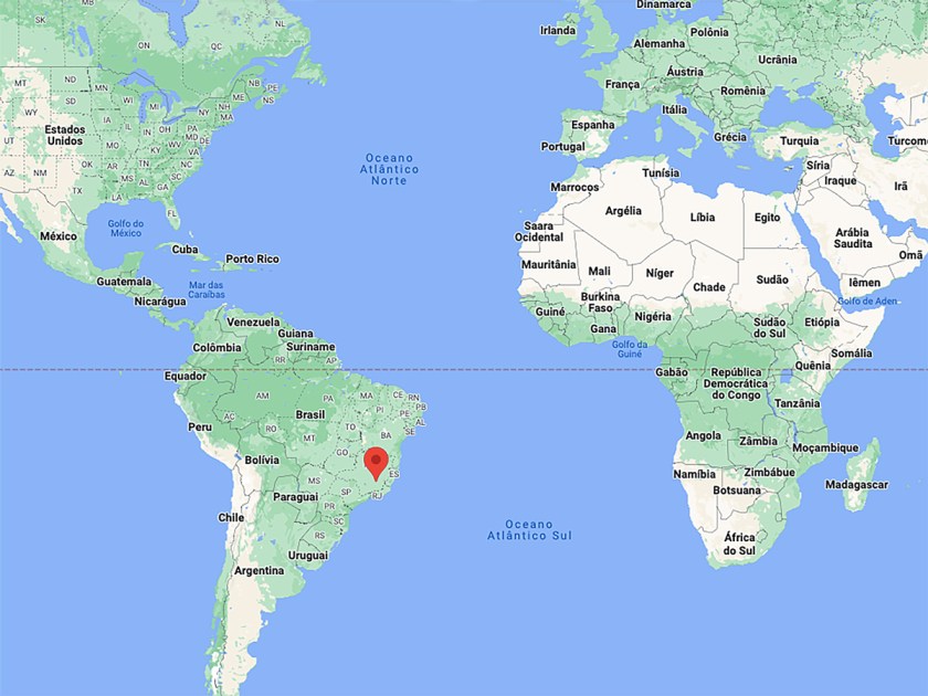 Localização no mapa de Catas Altas