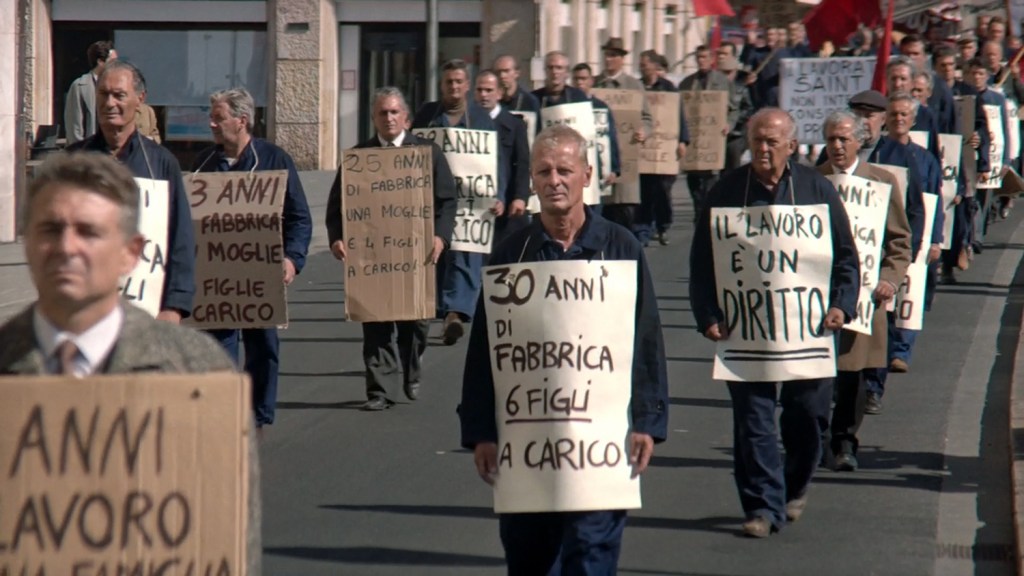 Manifestação de operários em Pisa