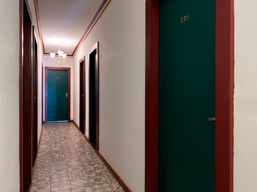 Corredor de acesso aos quartos