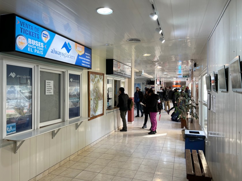 Guichês na rodoviária