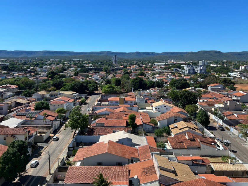 Vista da parte residencial  de Palmas, Tocantins, no Brasil.